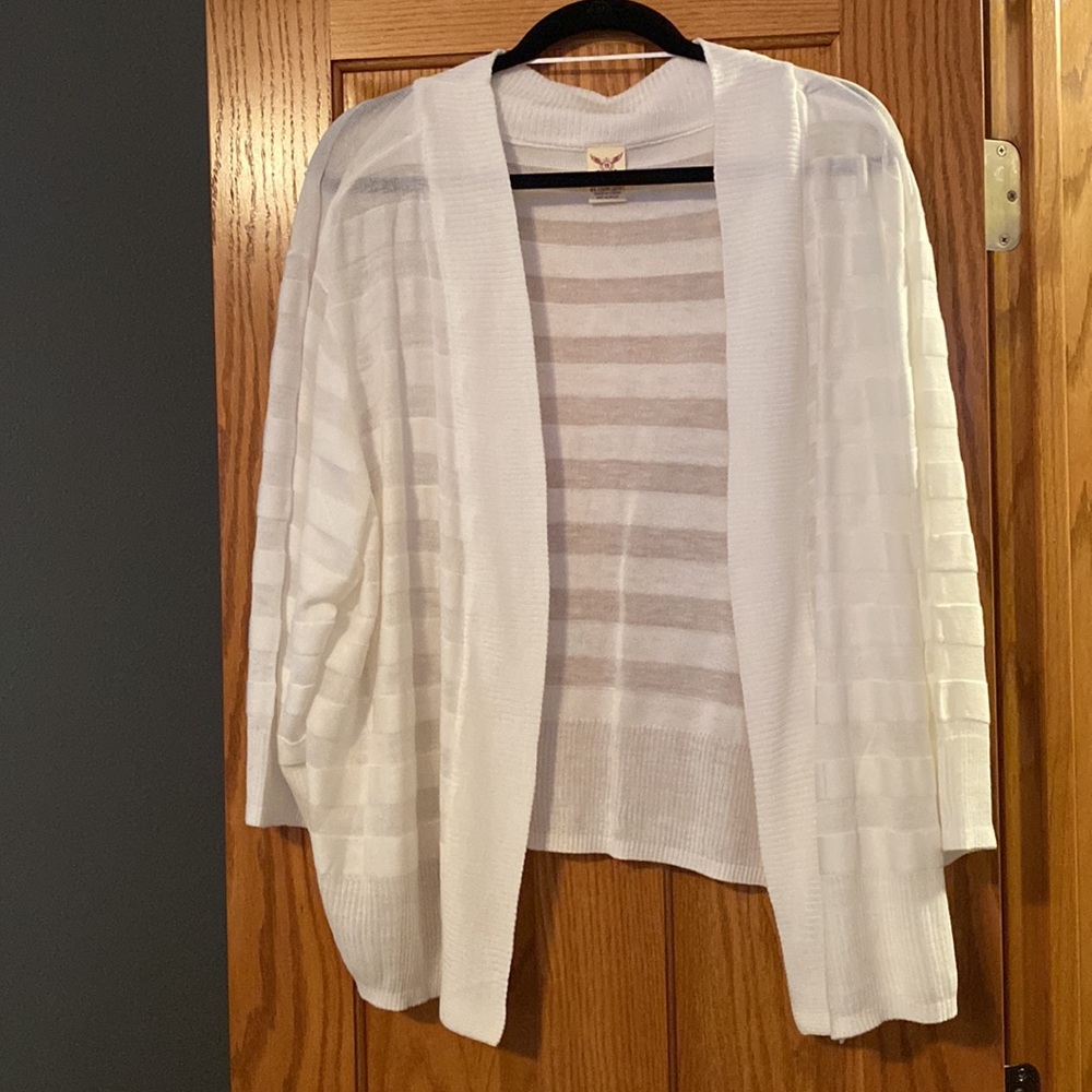 4X Faded Glory lightweight 3/4 sleeve cardigan